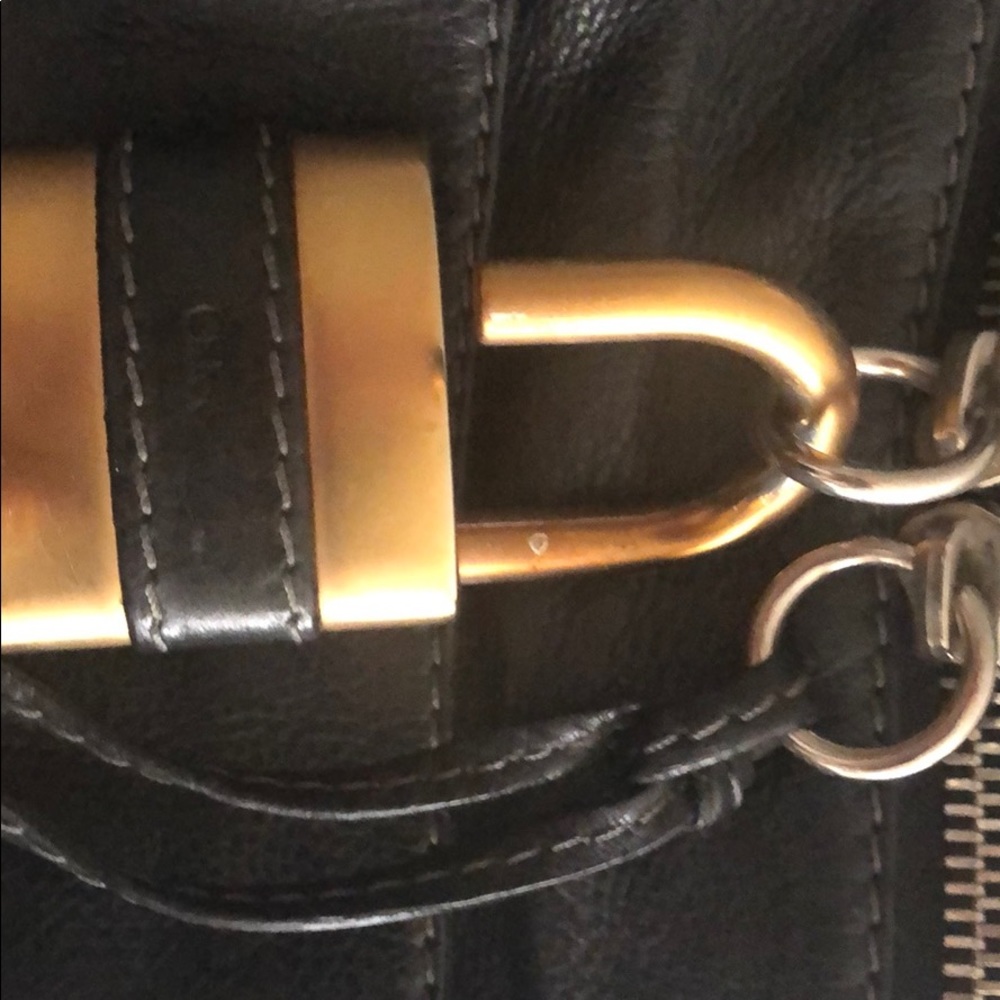 Chloe Leather Handbag with Lock and Key
